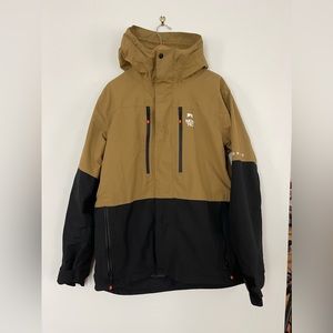 MONTEC Men’s Ski Jacket Shell. Gold/black, size XL
